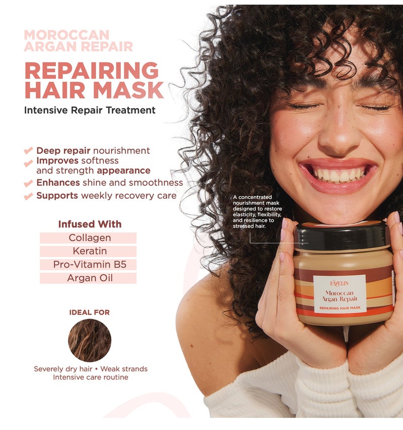 ڤاڨلين ماسك ترميم الشعر بالارغان المغربي غني بالكولاجين والكيراتين  500 مل - Image 3