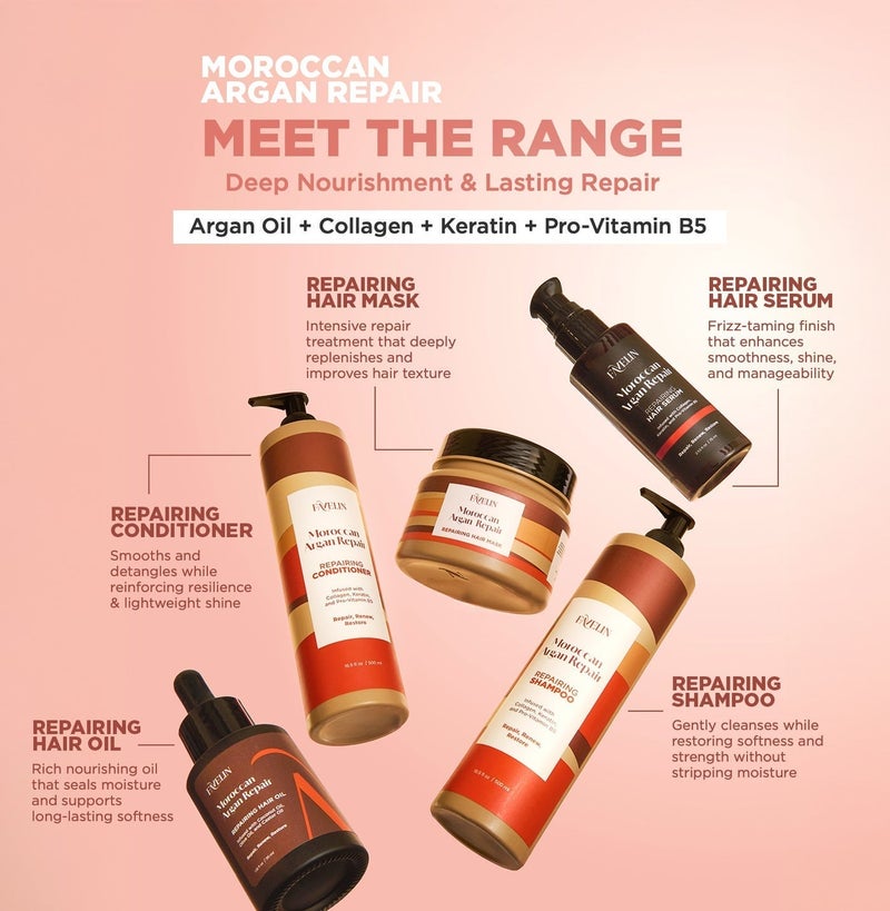 ڤاڨلين ماسك ترميم الشعر بالارغان المغربي غني بالكولاجين والكيراتين  500 مل - Image 4