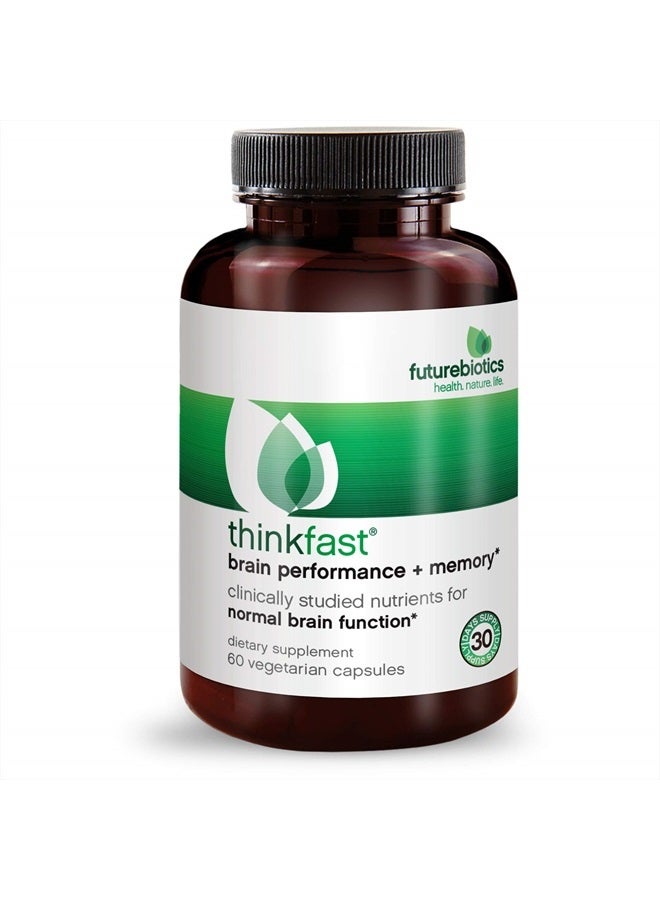 Futurebiotics ثينك فاست، أداء الدماغ والذاكرة، 60 كبسولة نباتية - Image 4