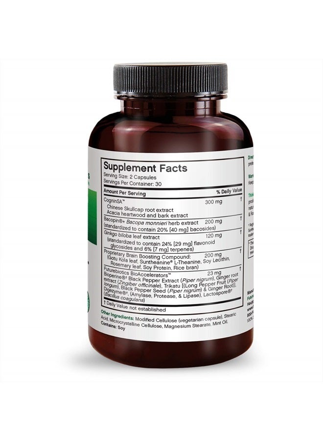 Futurebiotics ثينك فاست، أداء الدماغ والذاكرة، 60 كبسولة نباتية - Image 2