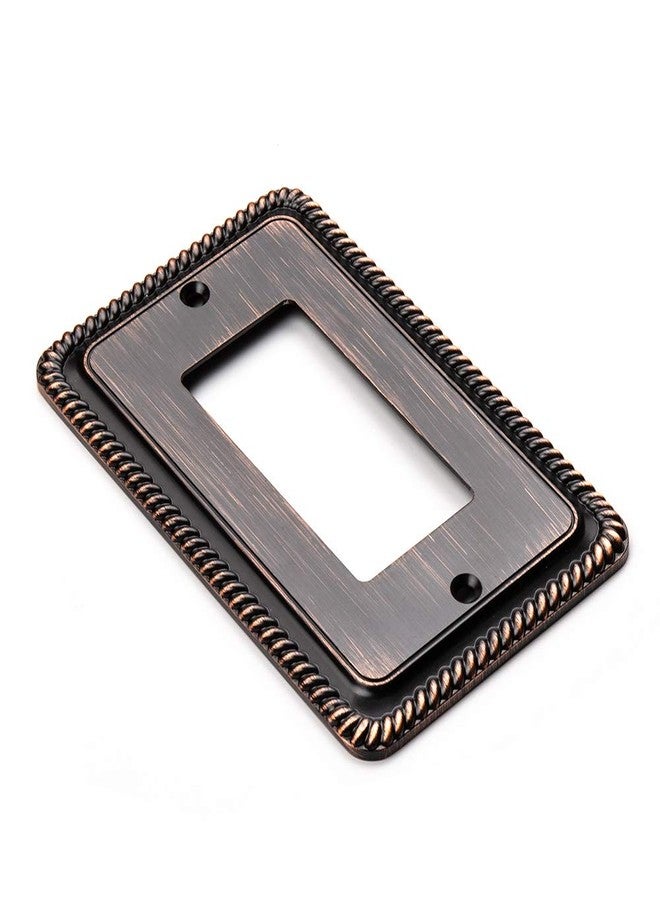 Henne Bery Rope Edge Decorative Wall Plate Switch Plate Outlet Cover (Single Decorator, 2 Pack, Aged Bronze) - Image 2
