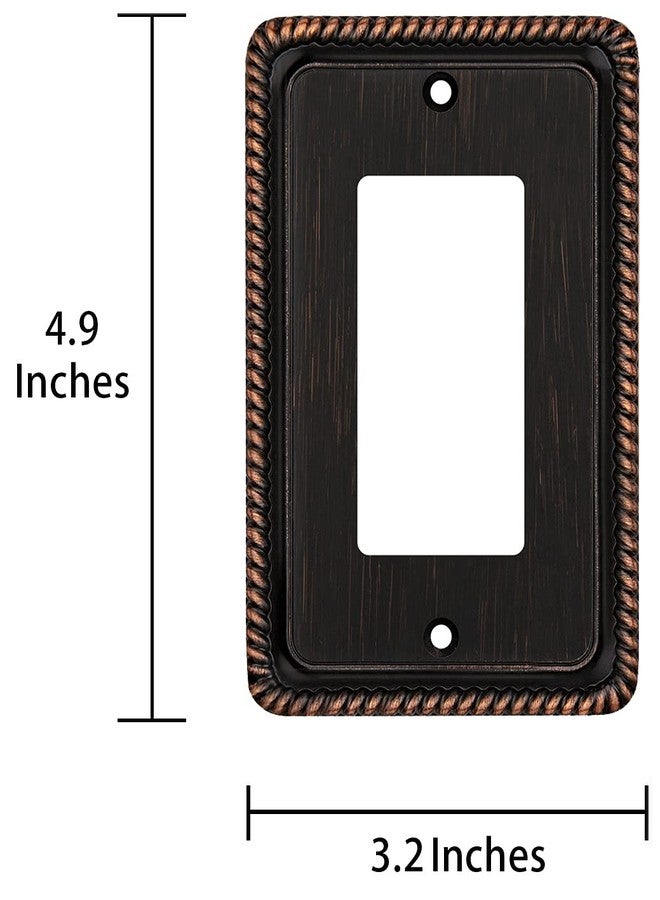 Henne Bery Rope Edge Decorative Wall Plate Switch Plate Outlet Cover (Single Decorator, 2 Pack, Aged Bronze) - Image 3