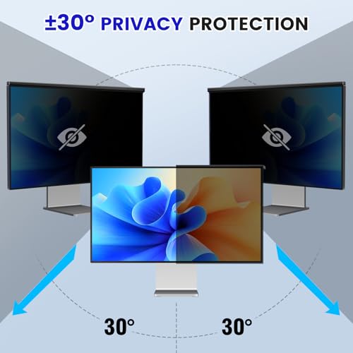 ZpTsarinal Hanging 24 Inch Computer Privacy Screen Filter, Hanging Computer Screen Privacy Cover, Compatible with, 24 Inch 16:9 Widescreen Monitors, Protect Eyes from Glare and Blue Light - Image 4