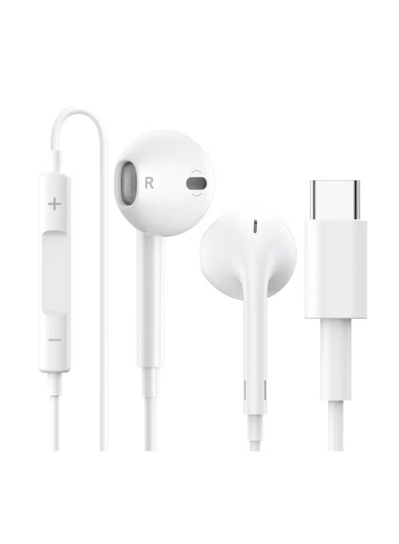 High-Quality Wired Earphones with Type-C Supported On Compatible with IOS & Android - Image 1