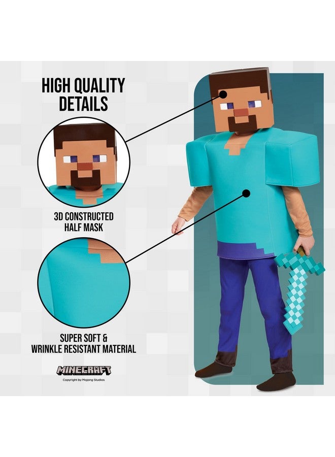 Disguise زي ستيف ديلوكس من ماينكرافت، متعدد الألوان، كبير (10-12) - Image 4