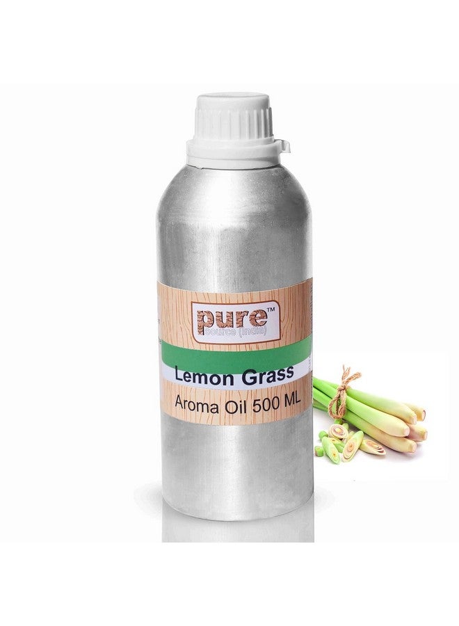 Pure Source India زيت الليمون العشبي من مصدر نقي الهند 500 مل في زجاجة ألمنيوم - Image 1