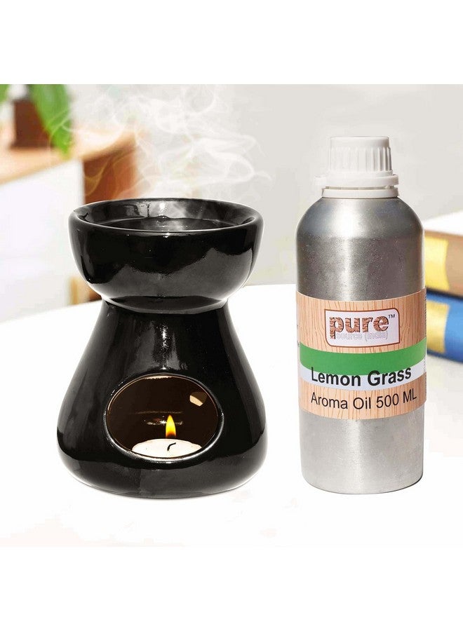 Pure Source India زيت الليمون العشبي من مصدر نقي الهند 500 مل في زجاجة ألمنيوم - Image 2