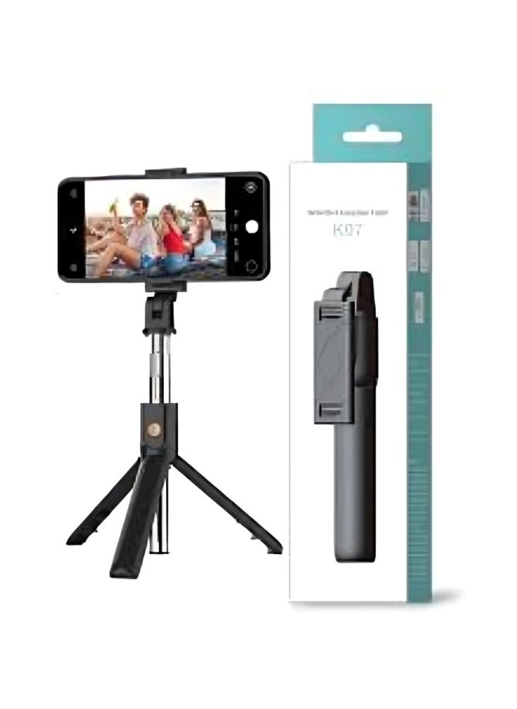 Cacktlet - K07 Integrated Tripod BT 4.0 Wireless Selfie Stick for Smart Phone Black - Image 1
