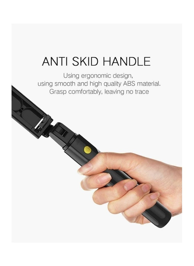 Cacktlet - K07 Integrated Tripod BT 4.0 Wireless Selfie Stick for Smart Phone Black - Image 1