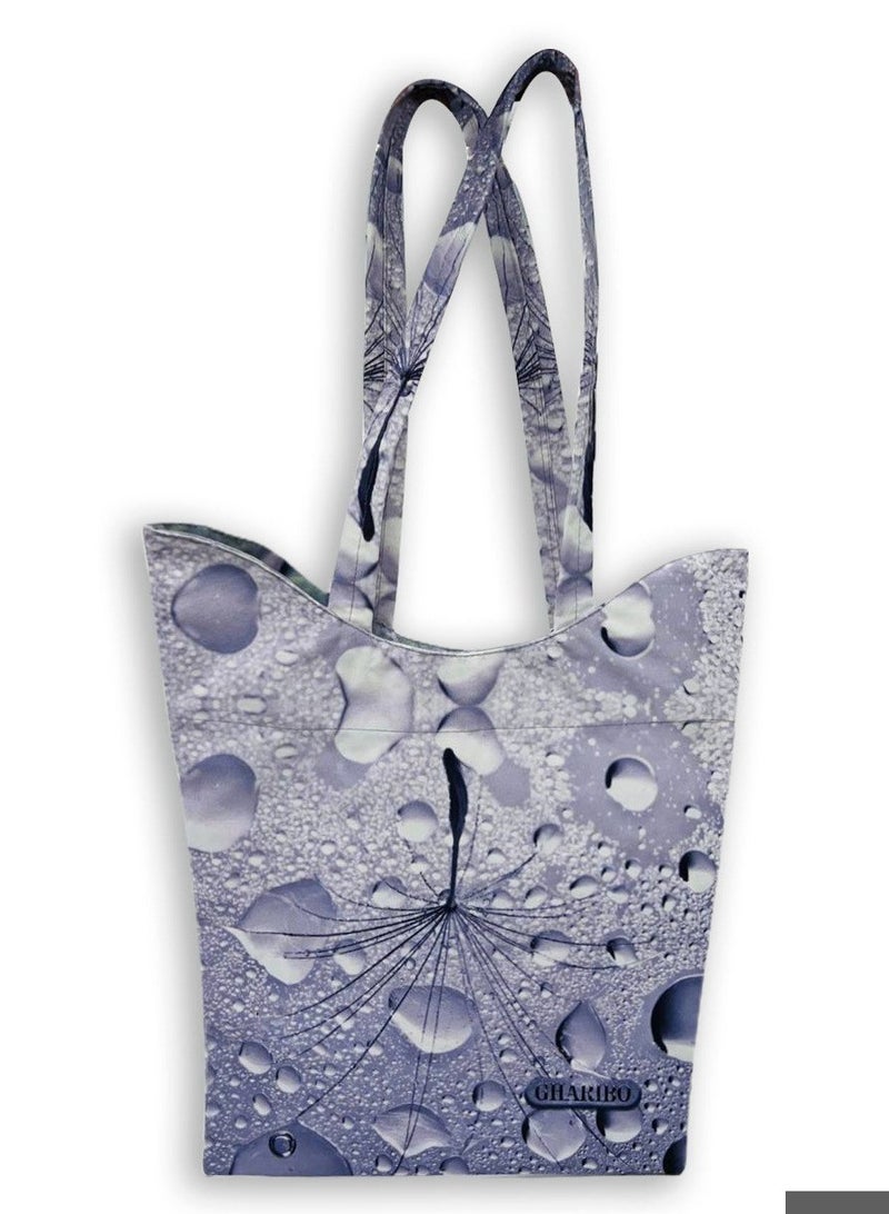 Gharibo Bags Dew Drops Casual Printed Satin Tote Bag  - Image 1