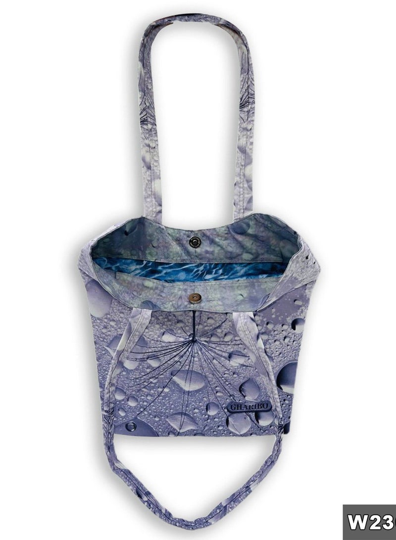 Gharibo Bags Dew Drops Casual Printed Satin Tote Bag  - Image 2