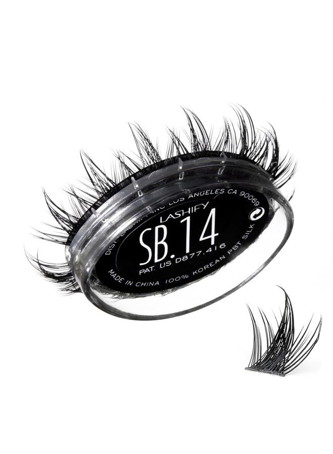 Lashify Starburst Eyelash Extension Refill Pack 14mm Gossamer The Ultimate Multi Layer Lashes with Multiple Lengths Black Easy DIY False Eyelashes - Image 1