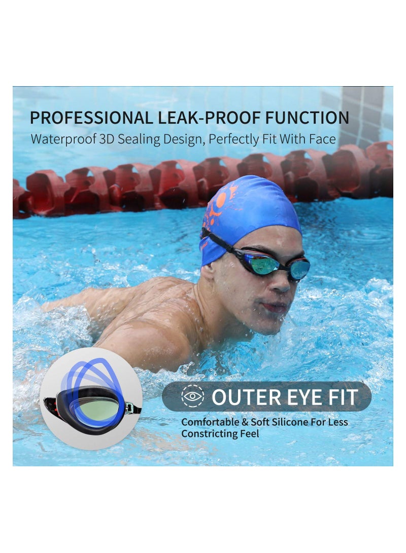 Y&D Shortsighted Swim Goggles Nearsighted Optical Swimming No Leaking Anti Fog UV Protection for Adult Men Women Youth - Image 4