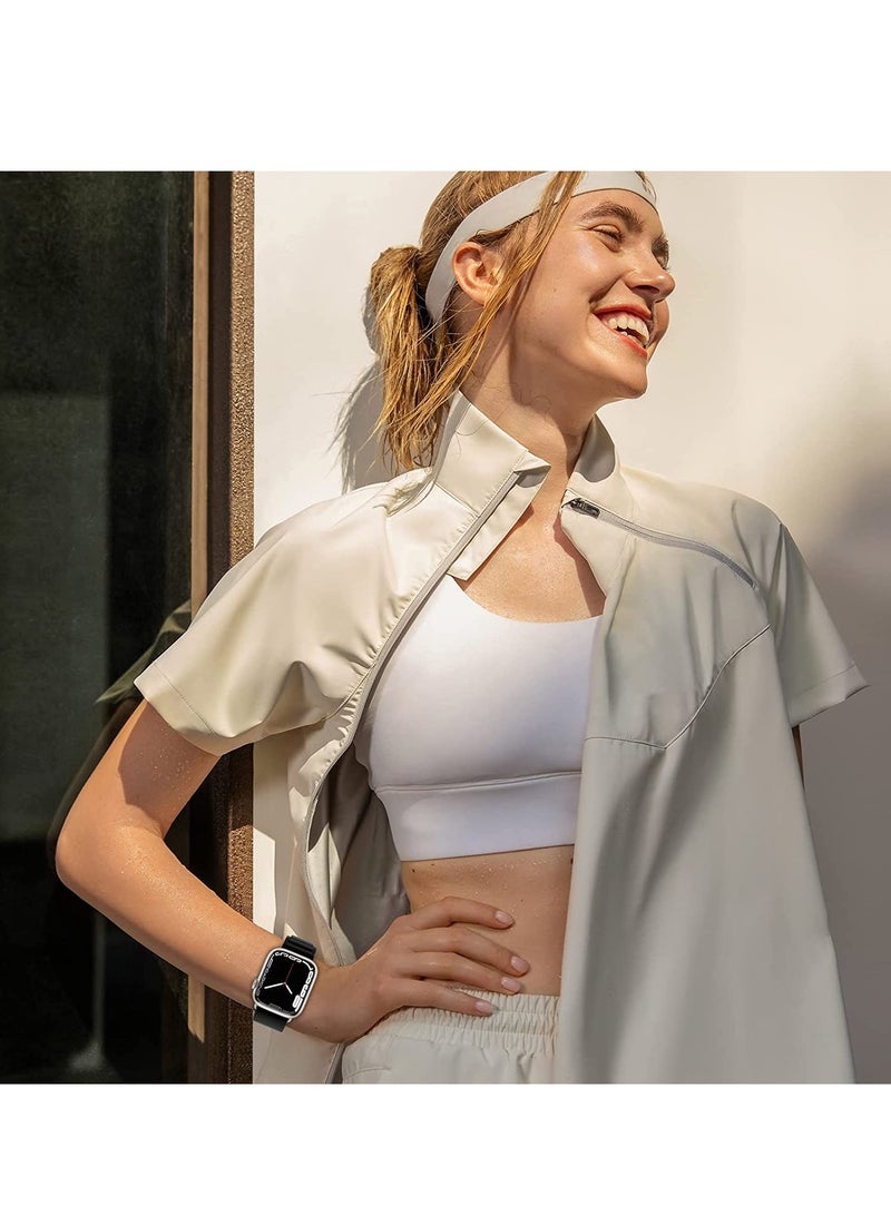 ELTRAZONE 4 Pack Alpine Loop Nylon Band Compatible with Apple Watch Band 42mm 44mm 45mm 49mm Women Men,Adjustable Metal G-Hook Strap for iWatch Ultra Series SE 8/7/6/5/4/3/2/1 - Image 5