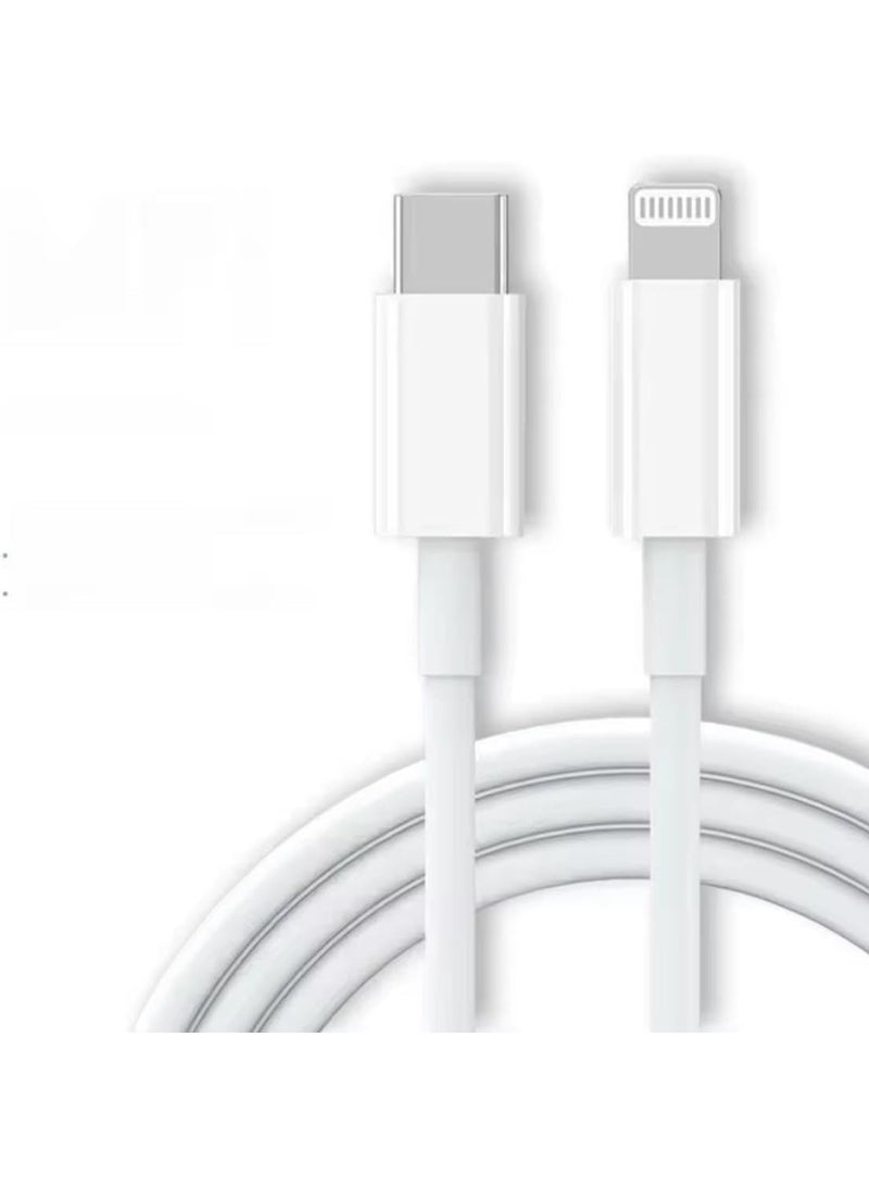 كابل USB-C إلى Light بطول 1 متر للشحن السريع لأجهزة iPhone Pro/14 Plus/14 Pro Max، و13 Pro/13 Pro Max/13/13 mini، و12 mini/12/12 Pro/12 Pro Max، و11/11 Pro/11 Pro Max، وXS Max/XS/XR/X، و8 Plus/8، و7، و7 Plus، و6s. - Image 1