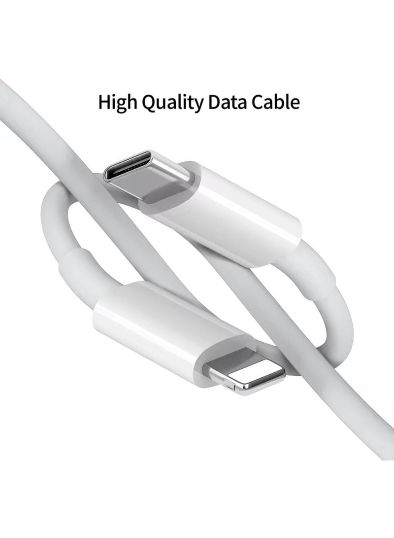 كابل USB-C إلى Light بطول 1 متر للشحن السريع لأجهزة iPhone Pro/14 Plus/14 Pro Max، و13 Pro/13 Pro Max/13/13 mini، و12 mini/12/12 Pro/12 Pro Max، و11/11 Pro/11 Pro Max، وXS Max/XS/XR/X، و8 Plus/8، و7، و7 Plus، و6s. - Image 4