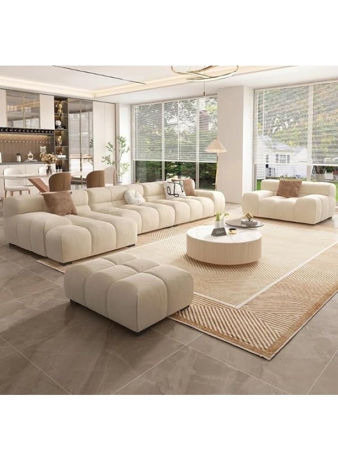 Zayn comforts Modern Nordic Sofa Set Minimalist Couch Elegance & Ultimate Comfort (Right Chaise) - Image 1