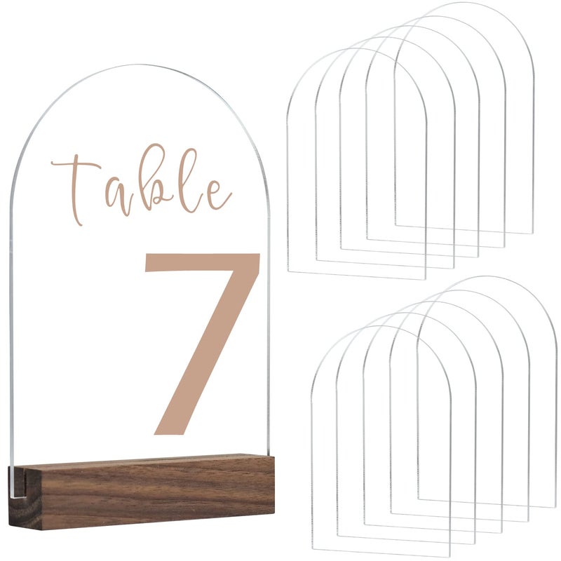 JINMURY 4x6 Inch Clear Arch Acrylic Sign Blank  10 Pack Clear Arch Blanks Acrylic Sheets 18 inch Thick DIY Table Numbers Perfect as Arched Modern Wedding Signs Arched Round Top Table Signs Events Parties