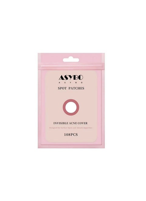 Acne Patches Absorbing Pimple Patches Invisible Spot Stickers Translucent Hydrocolloid Spot Patches Facial Treatment Fast Healing Two Sizes(108 Patches)