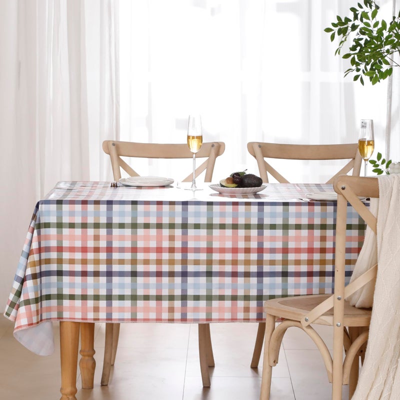 Walrus Heavy Duty Vinyl Tablecloth with Flannel Backing Waterproof Oil-Proof Plastic Table Cloth Stain-Resistant Wipeable Rectangle or Square Table Cover for Indoor and Outdoor (Color Checkered,52x70 Inch) - Image 3