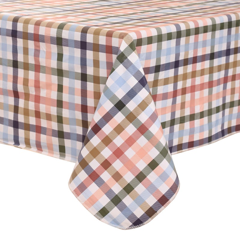 Walrus Heavy Duty Vinyl Tablecloth with Flannel Backing Waterproof Oil-Proof Plastic Table Cloth Stain-Resistant Wipeable Rectangle or Square Table Cover for Indoor and Outdoor (Color Checkered,52x70 Inch) - Image 1