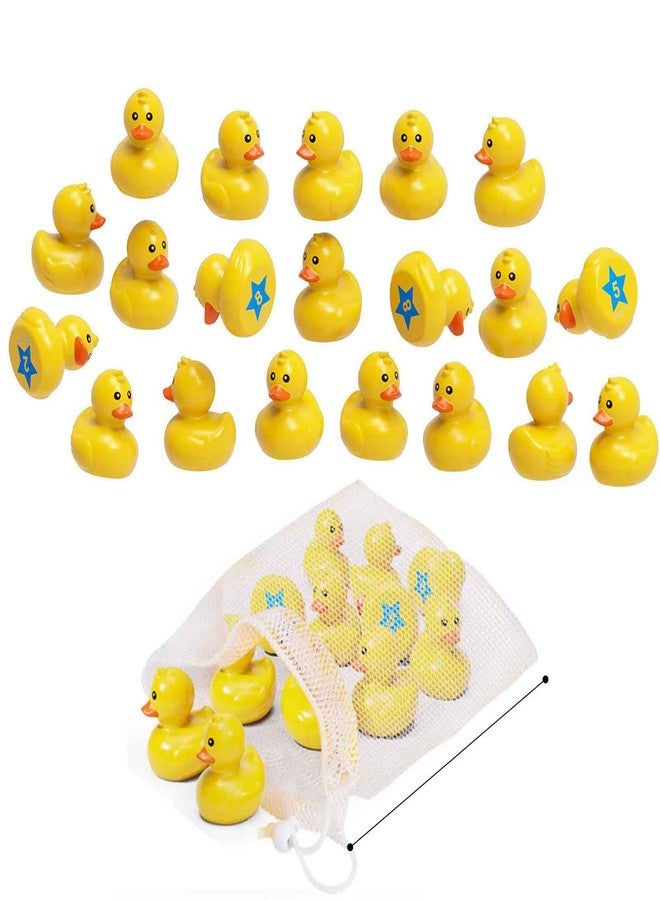 FIVEDAOGANG Duck Matching Bath Toys for Kids - 20 Plastic Ducks with Storage Bag | Fun Memory Games-Float Mini Duck Baby Bath Ducky Shower Toys-Water Outdoor Game for Children,Preschoolers,Birthday Party Carnival - Image 1