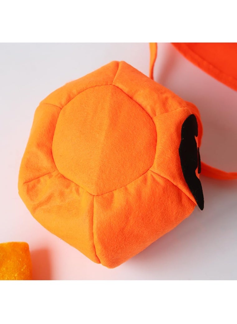 2 Pack Pumpkin Candy Bags, Non-Woven Gift Bags for Kids Trick or Treat Bags, Treat Bags, Candy Bucket Halloween (B) - Image 4