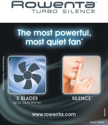 Rowenta Rowenta VU5550 Turbo Silence Oscillating Fan Standing Fan 4 Speed Fan with Remote Control  - Image 2