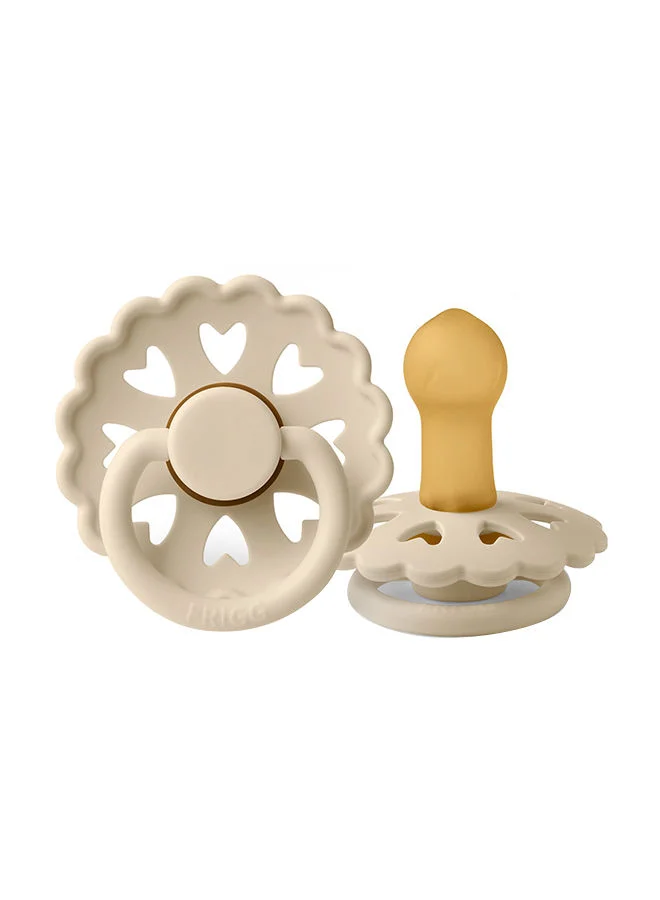 FRIGG Pack Of 1 Fairytale Latex Baby Pacifier 6-18M Cream - Size 2