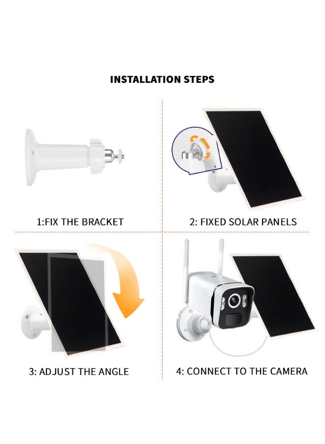 Solar Panel Charger for Ring Camera, Camcorder Solar Charger Compatible with Ring Stick Up Cam Battery, Stick Up Cam Pro Battery, Spotlight Cam Plus Battery, Spotlight Cam Pro Battery, 6W, 2 Pack - Image 4