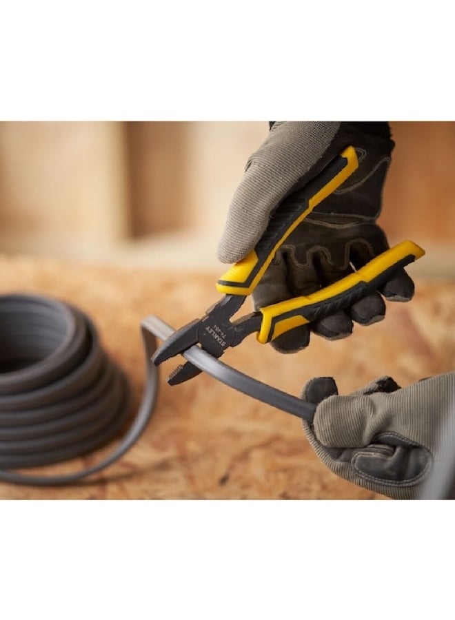 Stanley Dyna Grip Combination Plier Yellow and Black 150 mm STHT0-74456 - Image 4