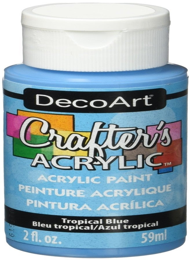 DecoArt Crafter's Acrylic Paint, 2-Ounce, Tropical Blue - Image 1