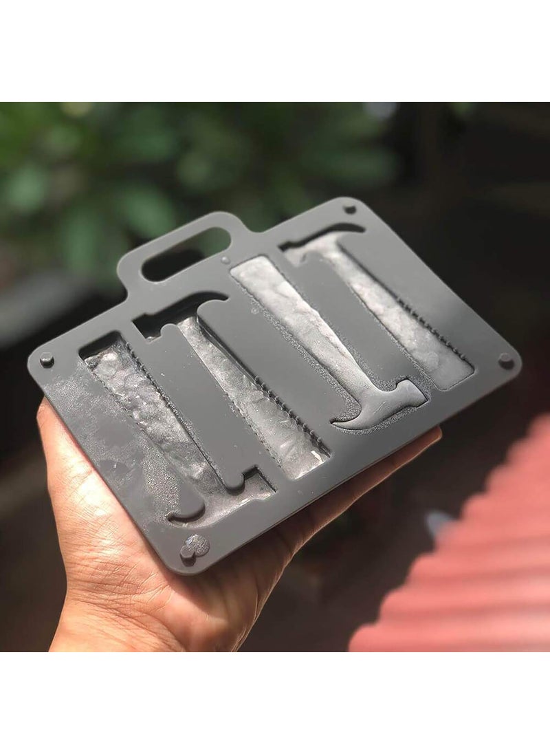 HOUSE OF QUIRK House of Quirk Hammer Shape Ice Tray Silicone Ice Cube Party Mould Maker  - Image 4
