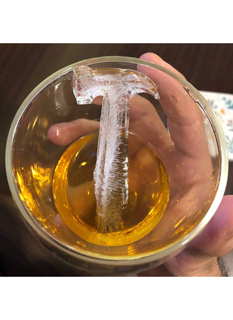 HOUSE OF QUIRK House of Quirk Hammer Shape Ice Tray Silicone Ice Cube Party Mould Maker  - Image 3