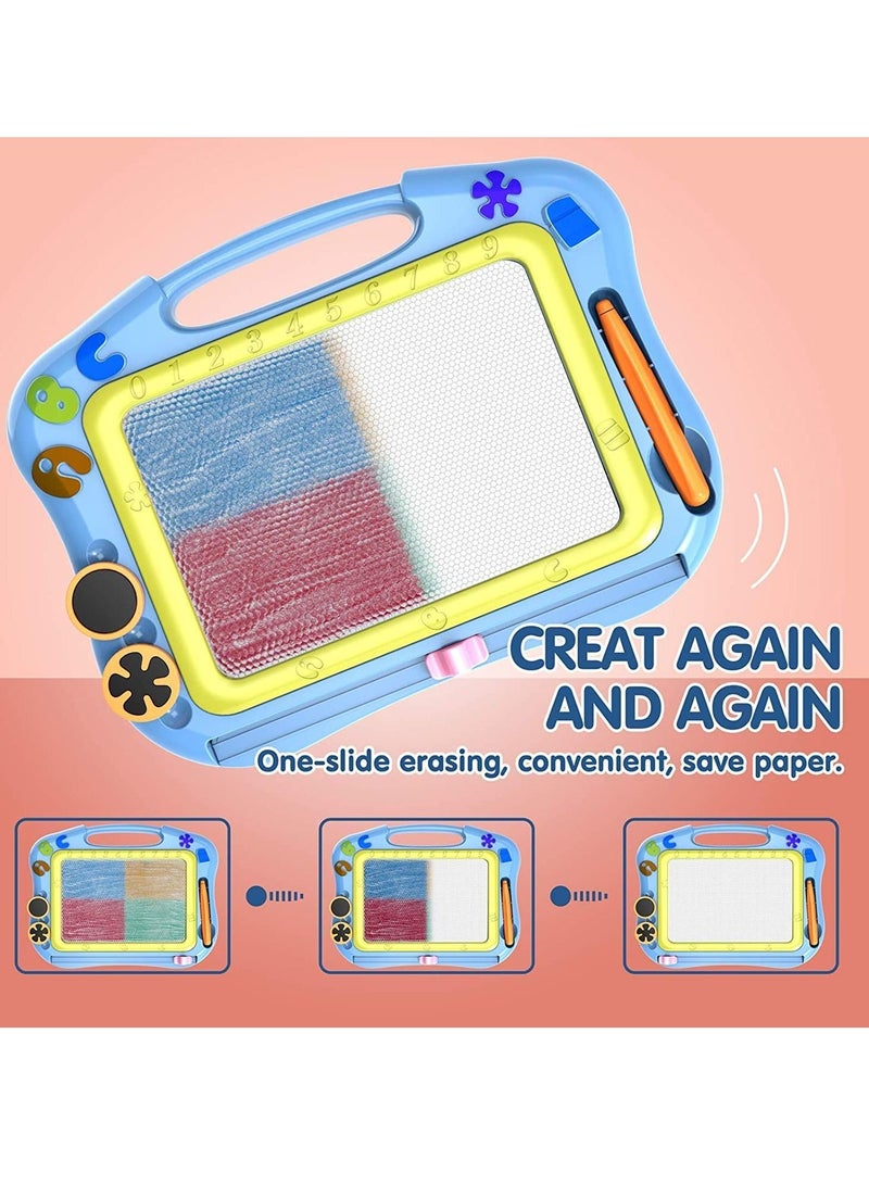 SYOSI Magnetic Drawing Board table with Stamps PenColorful Erasable Magnet Writing Sketching Pad for Toddlers Learning Toys  Education Doodle Toys for 3+ YearOld Kids Birthday Gift - Image 3