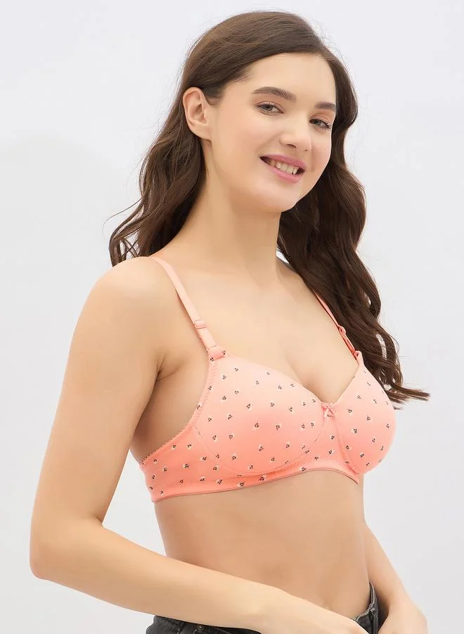 Clovia Clovia Set of 2 - Padded Non-Wired Full Coverage Heart Print Bra