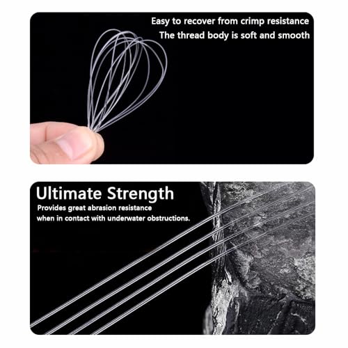 Aksiko Clear Fishing Line, 656ft Nylon Fishing Wire String, Clear Beading String Cord for Hanging Decorations, Beading and Crafts - Image 3