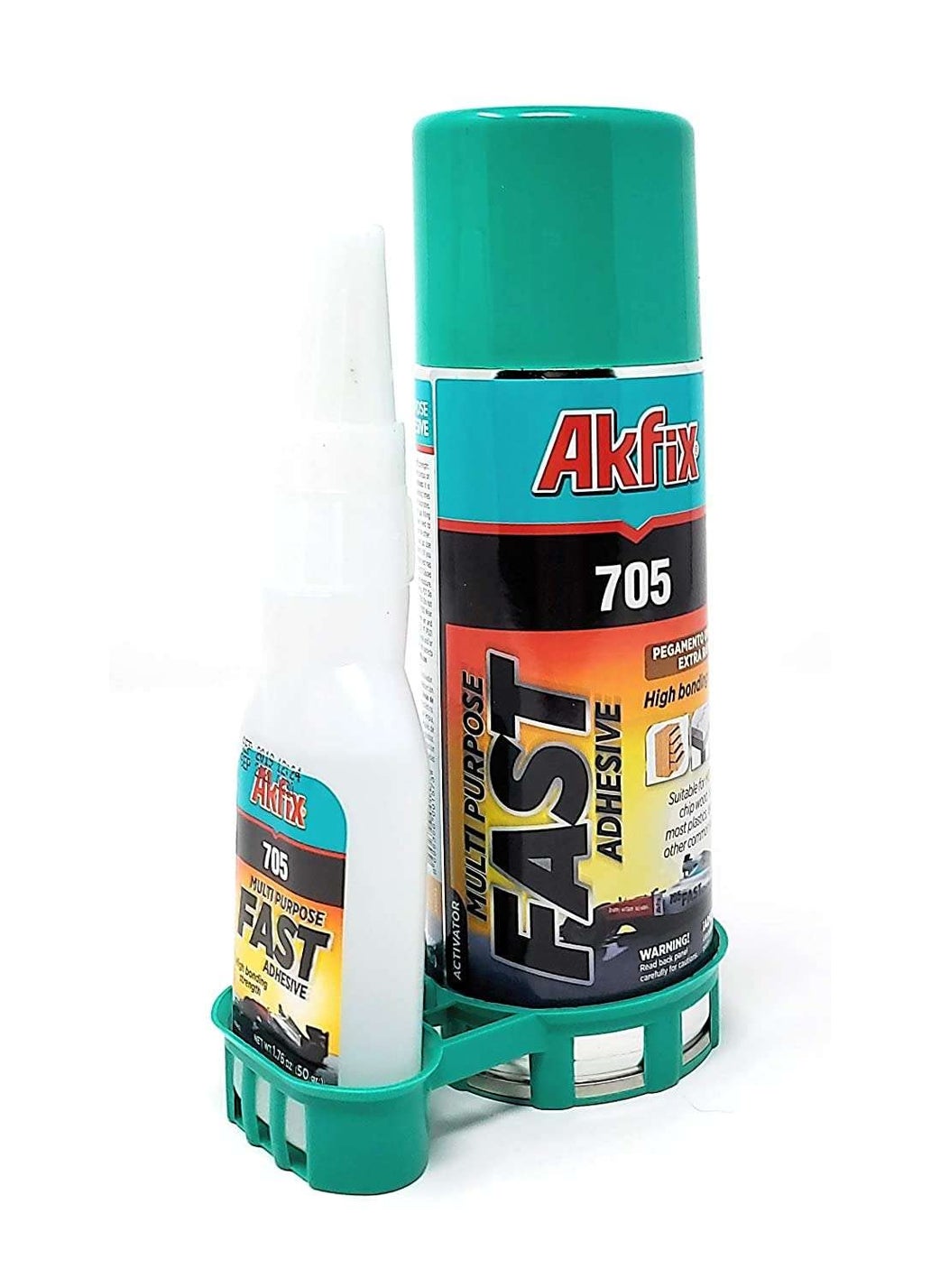 AKFIX Akfix-GA060 705 Fast Adhesive CA Glue (1.76 oz.) with Activator (6.76 fl oz.) [Clear Super Glue Adhesive and Accelerator Spray]  - Image 1