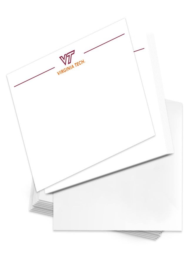 Desert Cactus Virginia Tech 10 Pack Notecards Stationery Cardstock Hokies VT Includes Envelopes Memo Party Thank You (Notecard 1b) - Image 1