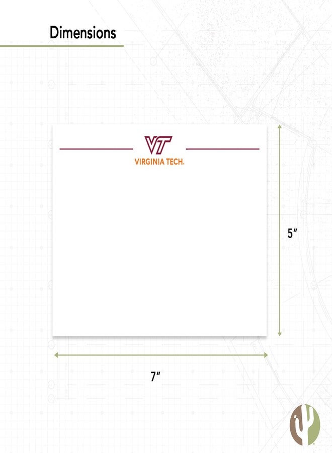 Desert Cactus Virginia Tech 10 Pack Notecards Stationery Cardstock Hokies VT Includes Envelopes Memo Party Thank You (Notecard 1b) - Image 3
