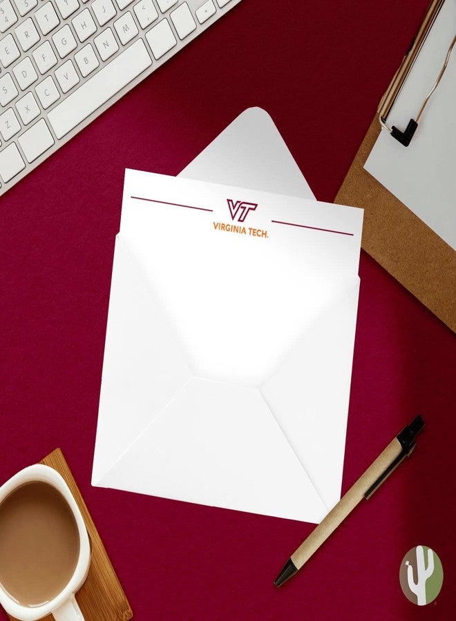 Desert Cactus Virginia Tech 10 Pack Notecards Stationery Cardstock Hokies VT Includes Envelopes Memo Party Thank You (Notecard 1b) - Image 5