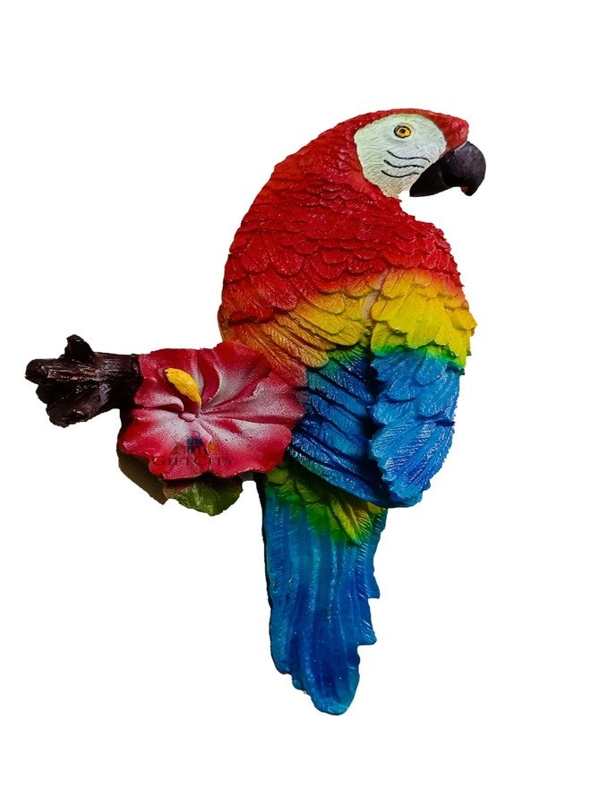 GIFTCITY Decorative Parrot Wall Hanging, Colourful Macaw Design, 30 cm x 18.7 cm - Image 1