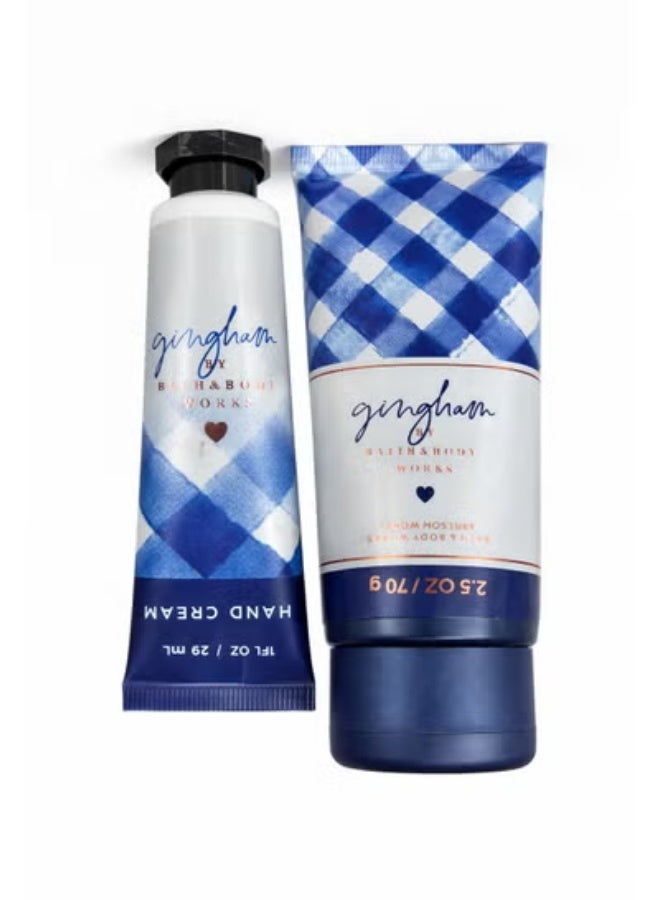Bath & Body Works Gingham Travel Duo: Body Cream (70g) & Hand Cream (29ml)