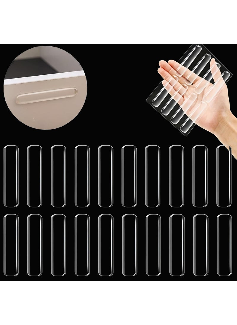 NAXUE Silicon Wall Protector Pack of 10 Transparent 224 inch Strip Door Handle Bumper Soft Wall Protector Self Adhesive Door Knob for Wall Shield Guard Sliding Clear Door Bumpers Stopper Silencer  - Image 1