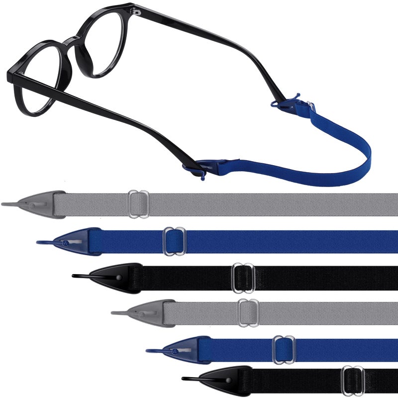 Oudain Oudain 6 Pack Kids Glasses Strap Adjustable Sunglasses Lanyard Eyeglass Holder Strap Around Neck Eyeglass Band for Sports(Simple Color)  - Image 1