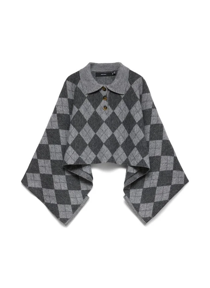 Vero Moda Dion Polo Neck Cape Sleeve Pullover Sweater