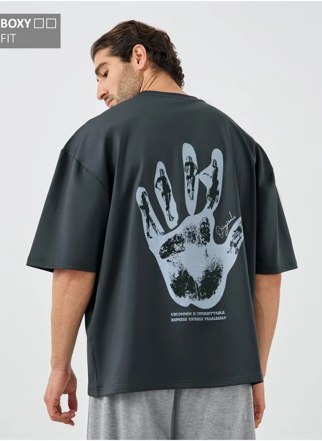 Styli Styli Graphic Print Round Neck Oversized T-Shirt