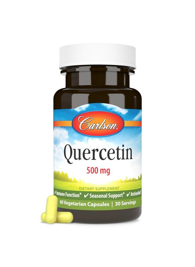 Carlson - Quercetin, 500 mg, Seasonal Support, Skin Health, Optimal Wellness, 60 Vegetarian Capsules - Image 5