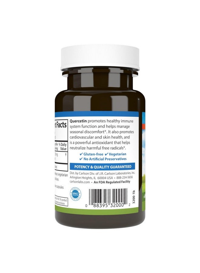 Carlson - Quercetin, 500 mg, Seasonal Support, Skin Health, Optimal Wellness, 60 Vegetarian Capsules - Image 3