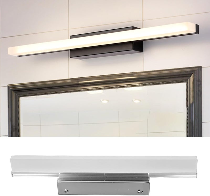 شريط إضاءة زونيت LED للمرآة، بدرجة حرارة لونية 3000K/4000K/6000K، مصباح مرآة مكياج من الألومنيوم والأكريليك للحمام، طاولة الزينة، غرفة النوم (فضي، 15.7 بوصة، توصيل مباشر) - Image 3